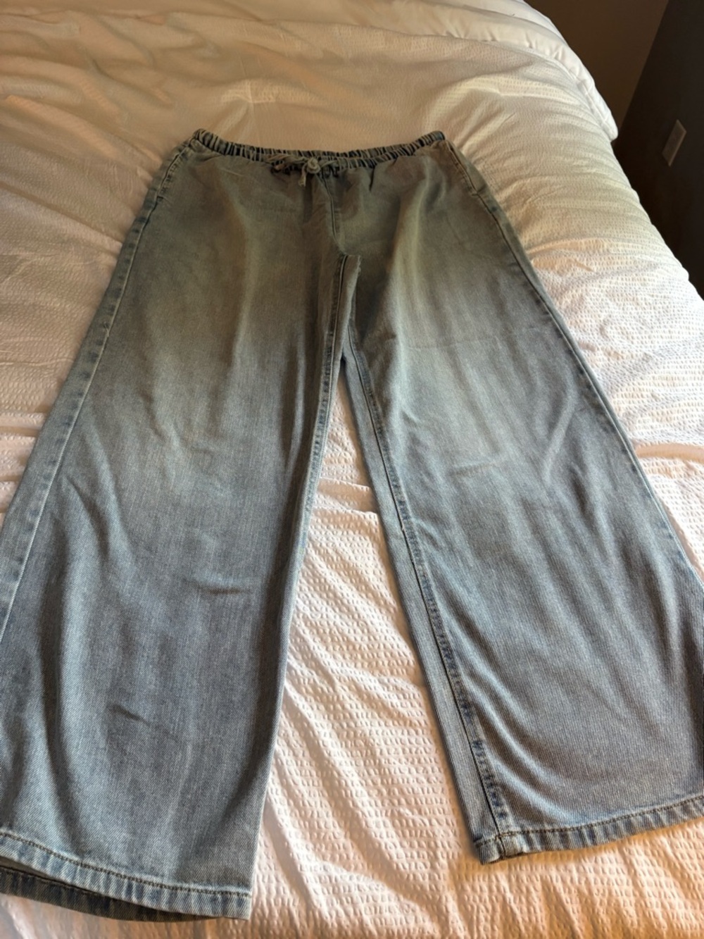 No Boundaries Light Blue Elastic Waist Denim Pants